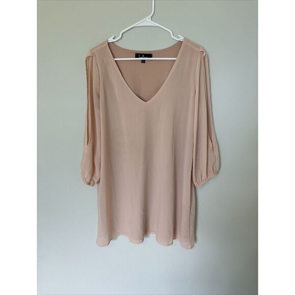 Lulus Pink Bell Sleeve Split Sleeve Dress - Picture 1 of 7